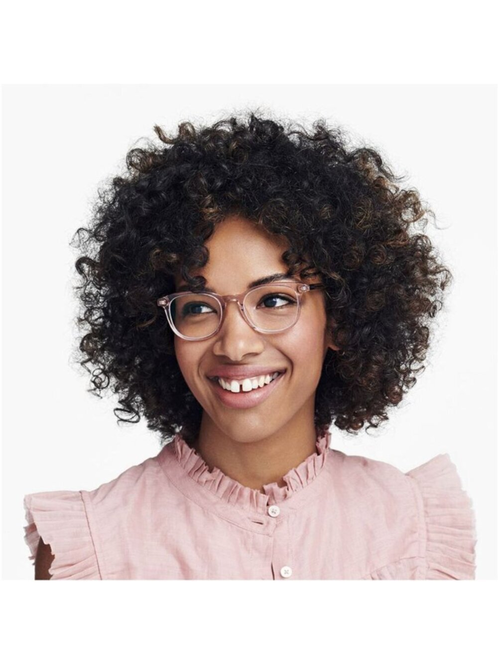 Warby Parker Durand M 668 Rose Water Pink Clear Eyeglasses Frames 48-18-142